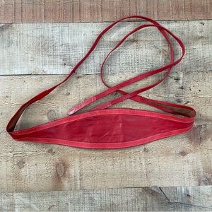 OBI WRAP BELT by Accoutrements in RED VINTAGE GENUINE LEATHER.